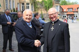 Wielki Mistrz Zakonu Krzyżackiego Opat Generalny dr. Brunon Platter z wizytą w Ełku, 18 maja 2011 roku 