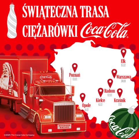 Świąteczna Ciężarówka Coca-Cola w Ełku